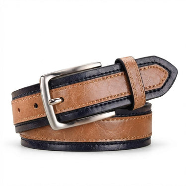 Back9Lab™ Dual-Tone Stitched Leather Golf Belt