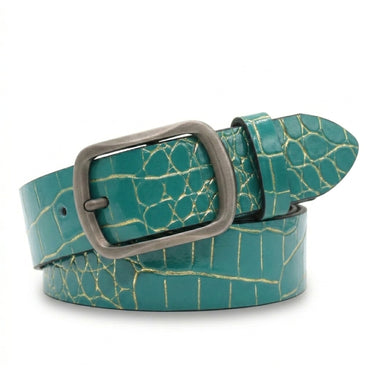 Back9Lab™ Emerald Croc Leather Golf Belt