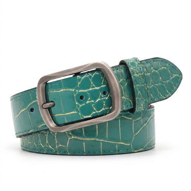 Back9Lab™ Emerald croc leather golf belt