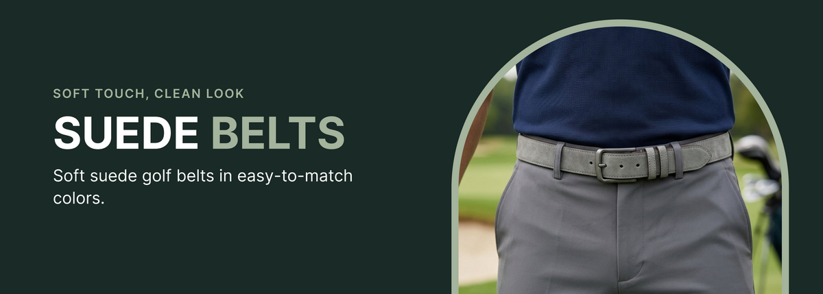 Back9Lab suede golf belts
