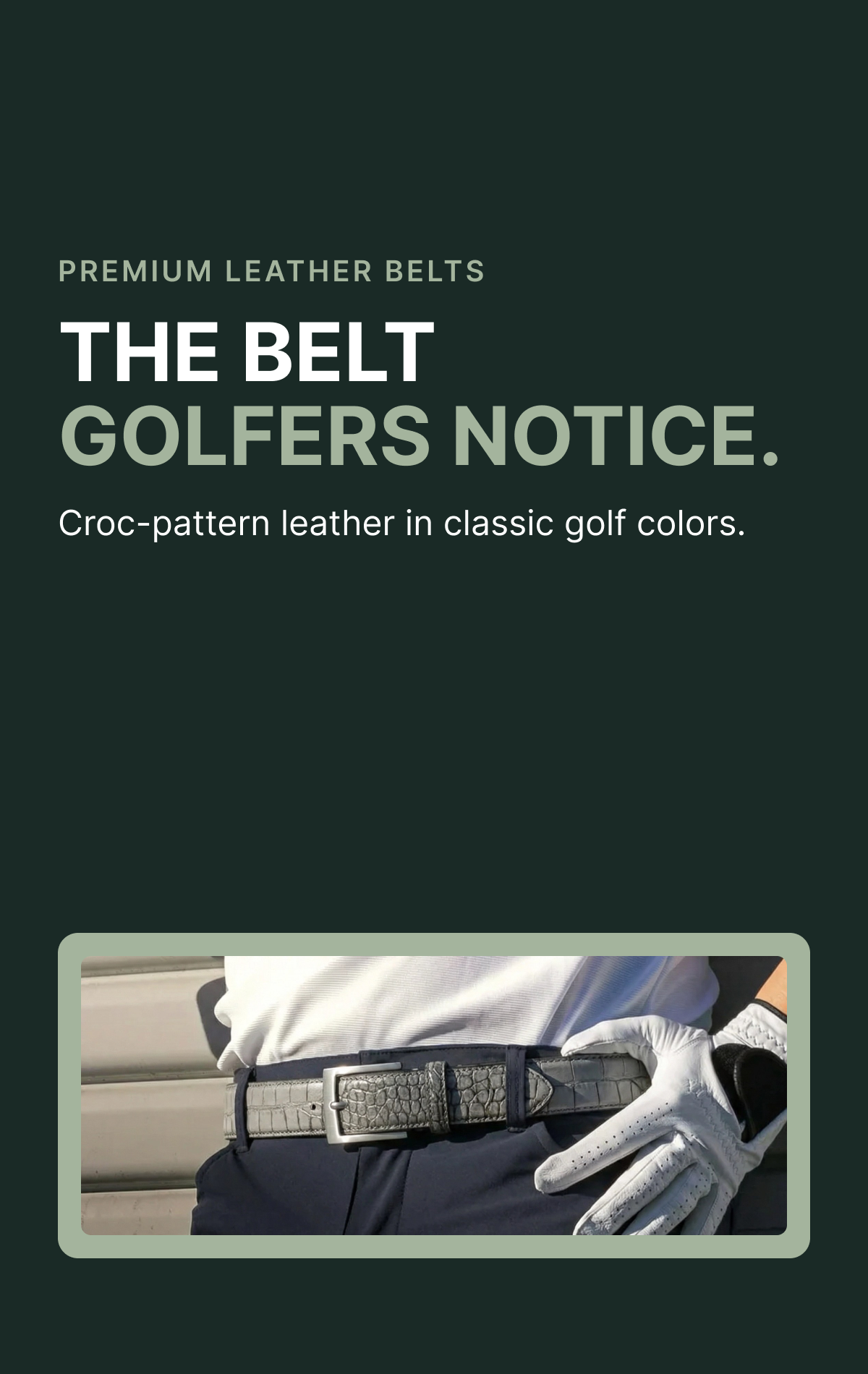 Back9Lab premium leather golf belts